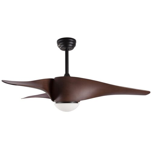 Nova Luce Mat črna/v temni naravni barvi kovinska LED stropna svetilka s steklenim senčilom Breeze &amp;ndash; Slike