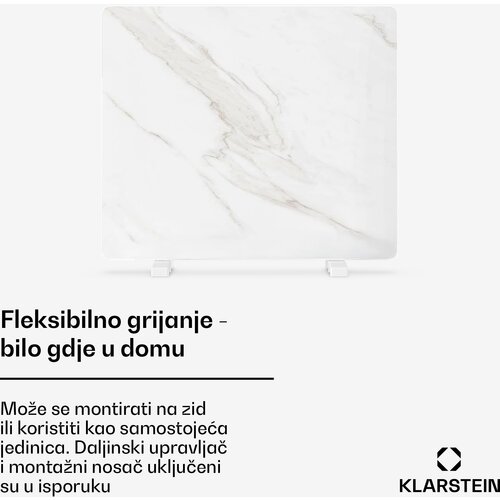 Klarstein marmoheat infracrvena ploča | 420 w | 10 m&amp;sup2; | mramorni dizajn | 70 cm x 63 cm Slike