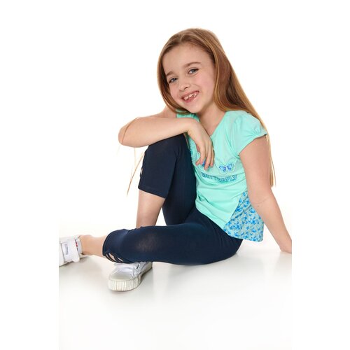 Fasardi Girls&amp;#039; Dark Blue 3/4 Leggings Slike