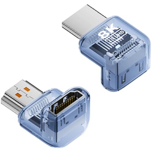 INF 8K@60Hz UHD HDMI 2.1 adapter z 90&amp;deg; navpičnim upognjenjem &amp;ndash; 3 kosa Blue, (5000327398) Slike
