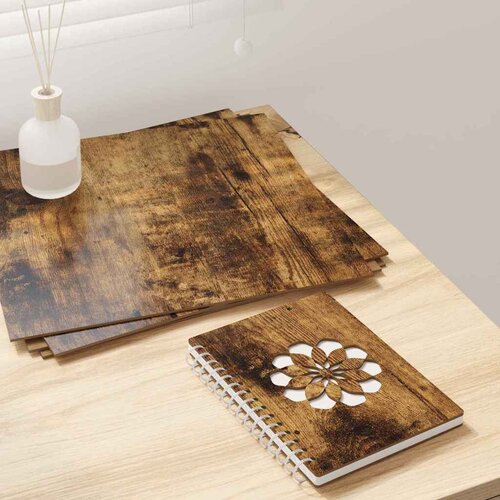 vidaXL Dekorativni paneli 12 pcs Dimljeni hrast 30 x 30 x 0.3 cm Cene