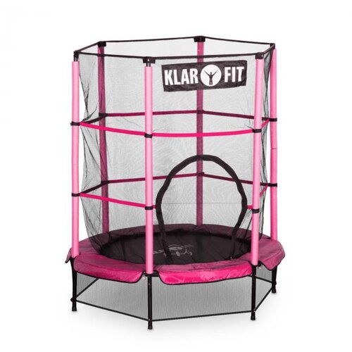 Klarfit rocketkid, 140 cm trampolin, unutarnja sigurnosna mreža, bungee opruge, ružičasta Cijene