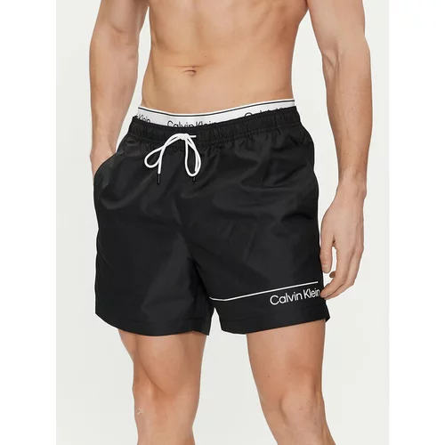 Calvin Klein Swimwear Kopalne hlače KM0KM00957 Črna Regular Fit