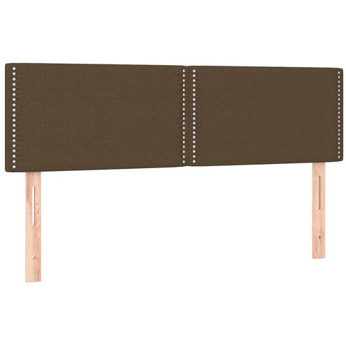  Krevet s oprugama i madracem tamnosmeđi 140 x 190 cm od tkanine Slike