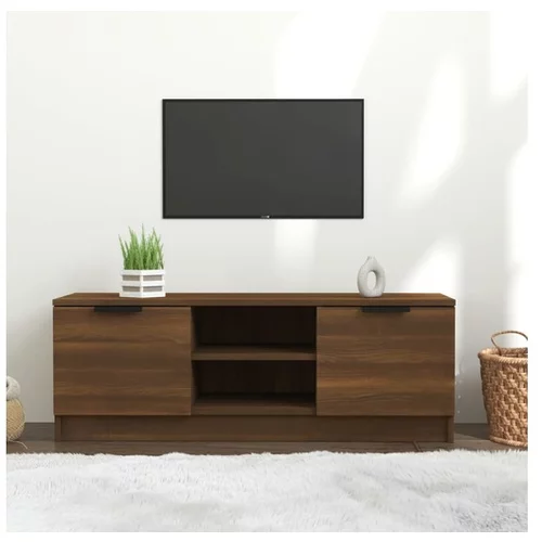  TV omarica rjavi hrast 102x35x36,5 cm konstruiran les