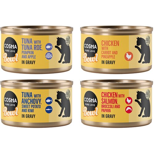 Cosma Varčno pakiranje Bowl 24 x 80 g - Miks Cene