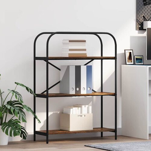 VidaXL Polica Dimljeni hrast 80 x 30 x 109 cm Konstruirano drvo Slike