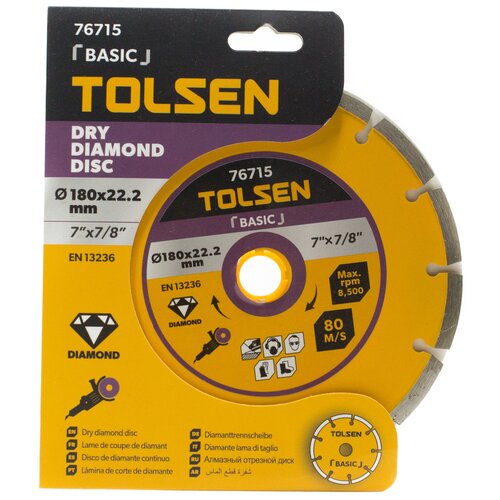 Tolsen Dijamantska rezna ploča &amp;Oslash;180 mm Slike