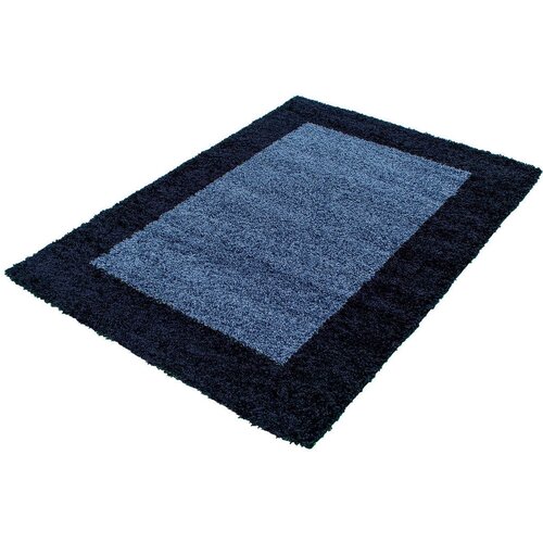 Novel preproga z visokim florom life 1503 300/400 cm tkano temno modra Slike