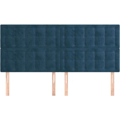  Uzglavlja 4 kom tamnoplavi 80x5x78/88 cm bar&amp;scaron;unasti Slike