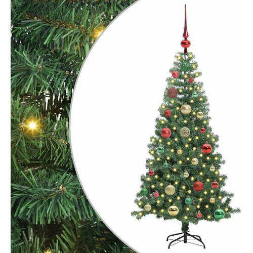vidaXL Božično drevo med 150 LED z stojalom Zelena 120 cm PVC, (5000066695) Cene