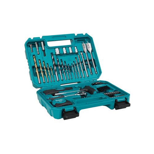 Makita 60-dijelni set burgija svrdala bitova i ručnih alata u koferu E-15095 Slike