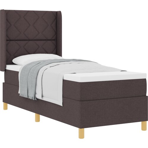 vidaXL Box Spring postelja z vzmetnico temno rjava 80x200 cm tkanina, (22050212) Cene