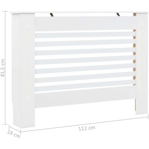 Pokrovi za radiatorje 2 kosa beli 112x19x81,5 cm mediapan Slike