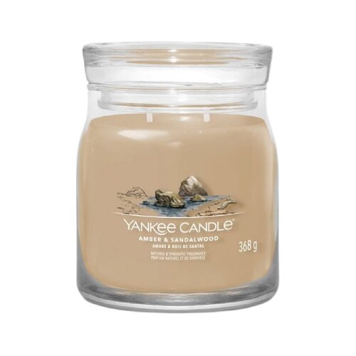 Yankee Candle Sveća Signature Medium, Jantar i sandalovina Slike