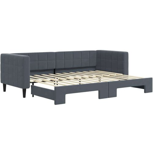 VidaXL dnevni krevet na razvlačenje bez madraca tamnosivi 80x200 cm Slike