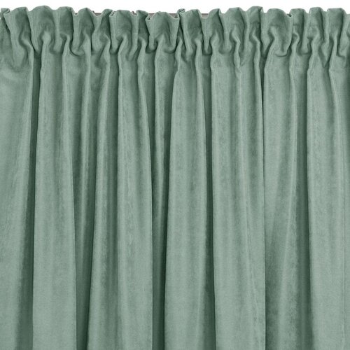  Curtain MILANA color mint style classic dragon tape transparent 10 cm with fringe 3 cm chenille 220x270 HOMEDE Cene