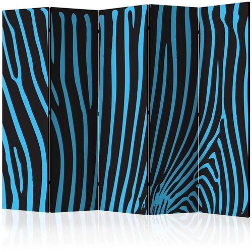  Paravan u 5 dijelova - Zebra pattern (turquoise) II [Room Dividers] 225x172 Slike