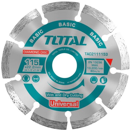 TOTAL TOOLS Diamantna rezalna plo&amp;scaron;ča 115mm (TAC2111153M), (20931224) Slike