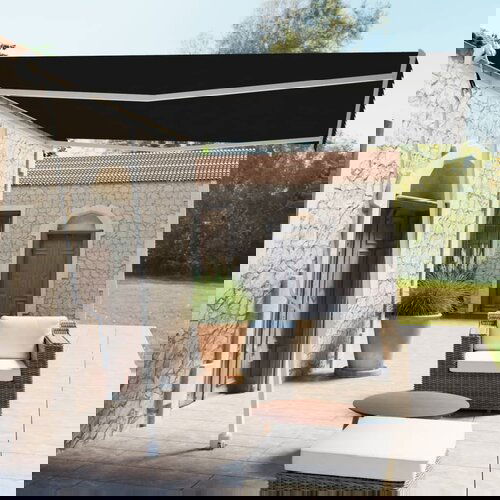 vidaXL prostostoječa avtomatska tenda 300x250 cm antracitna Cene