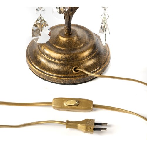  ONLI - Stona lampa TERESA 1xE14/6W/230V bronzana Slike