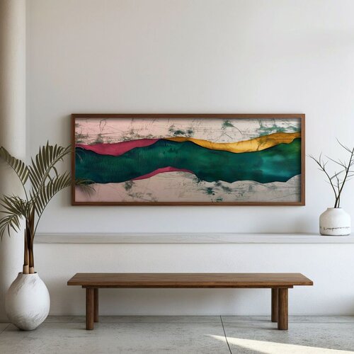 WALLXPERT FAH089-150 Multicolor Decorative Framed MDF Painting Cene