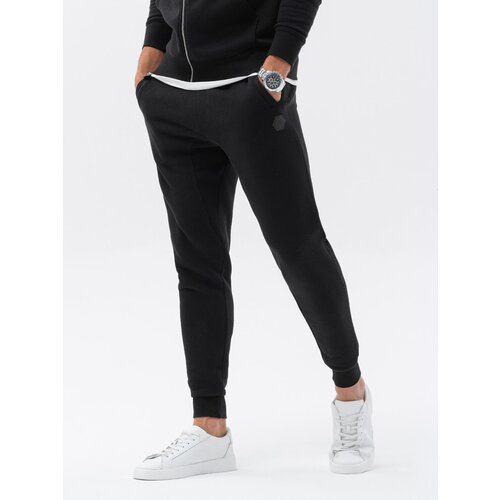 Ombre Men&amp;#039;s sweatpants in pleasant knit fabric - black Slike
