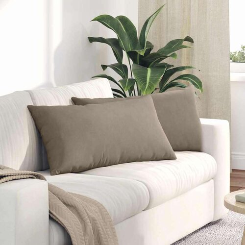 vidaXL jastučići za sofu 2 pcs sivo-smeđa 80 x 40 cm tkanina Cene