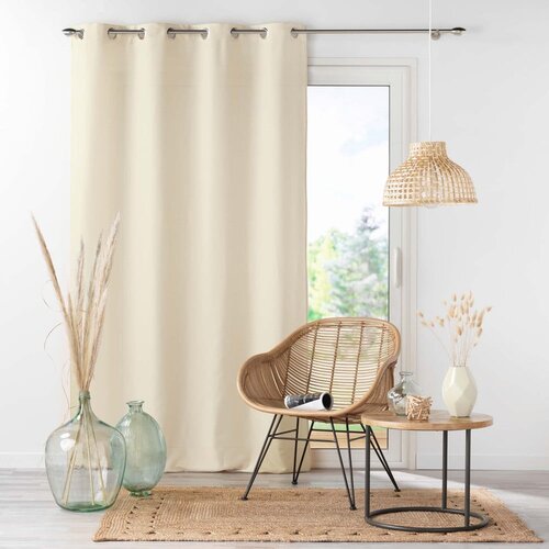 Douceur d int&amp;eacute;rieur Bež zavesa iz mikrovlaken 140x280 cm Absolu &amp;ndash; Slike