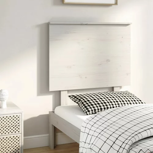  Uzglavlje za krevet bijelo 79 x 6 x 82,5 cm od masivne borovine