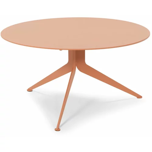 Spinder Design Rožnato-oranžna kovinska okrogla mizica ø 78 cm Daley –