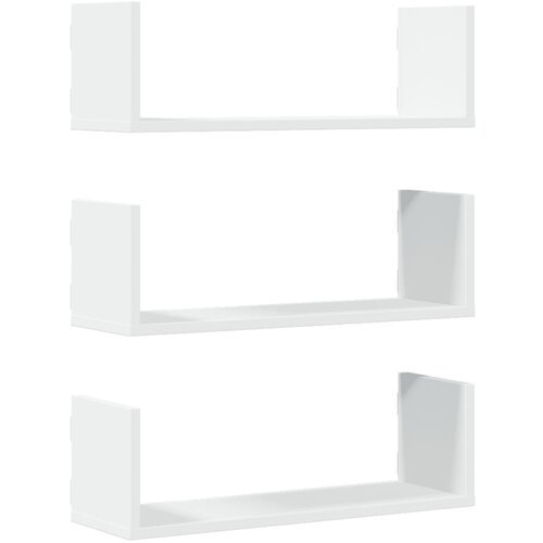 Maison Chic 3 kosi Stenske Police - Viseče police bela 58x18x18 cm iverna plo&amp;scaron;ča, (21794133) Slike