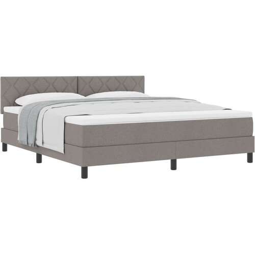  Postelja z vzmetnico z vzmetnico Taupe 180 x 200 cm blago, (5000128466) Cene