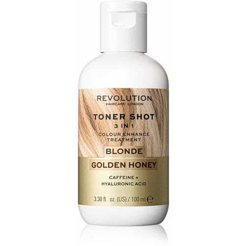 Revolution Haircare Toner Shot Blonde Golden Honey hranilna maska 3v1 odtenek Blonde Golden Honey 100 ml