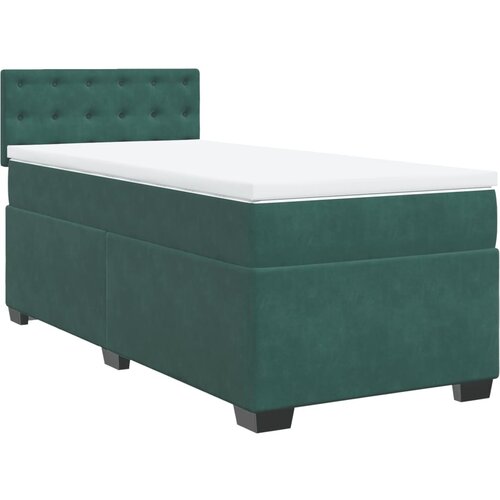 Maison Chic Box spring postelja - Vzmetna postelja z vzmetnico temno zelena 80x200 cm žamet SL10447, (21901463) Cene