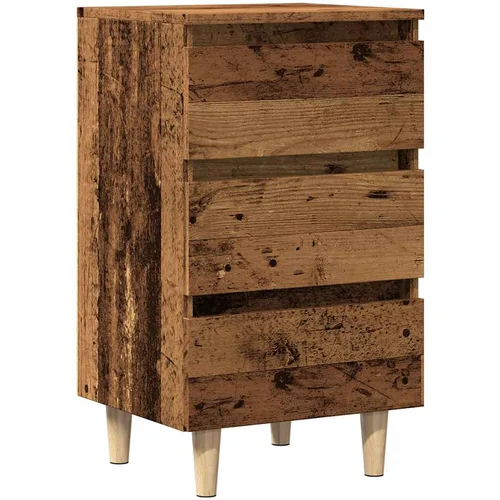 MAISON CHIC Nočna omarica - Nočna miza Old Wood 40x35x69 cm Inženirski les, (21688212)