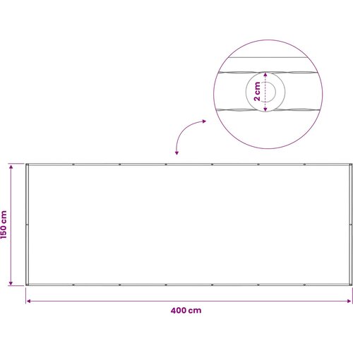  Zaslon za privatnost na balkonu 150 x 400 cm Slike