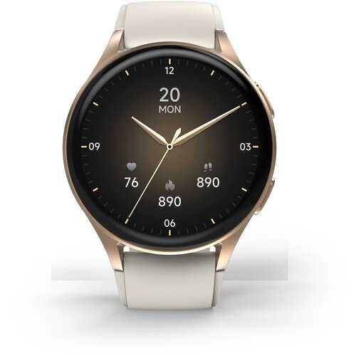 Hama PAMETNA URA 8900 GPS AMOLED 1.32 ZA ANDROID IOS BEŽ SILIKONSKI PAS, (5000062422) Cene