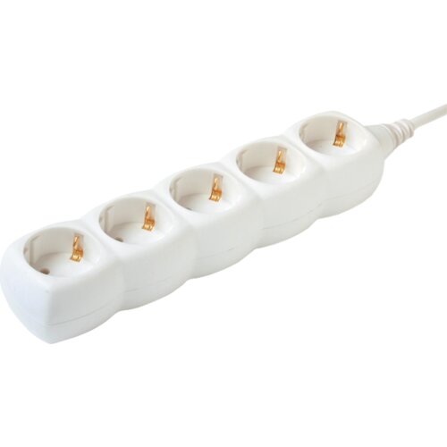 Home Produžni kabl, 5 utičnica, 1.0mm&amp;sup2;, 1,5 met, bijeli &amp;ndash; NV 05/WH Slike