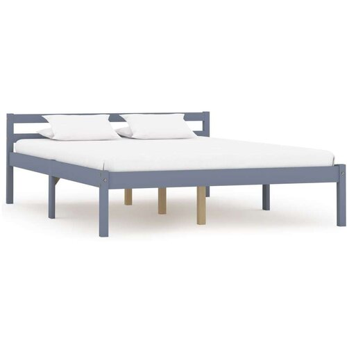  Za krevet od masivne borovine sivi 120 x 200 cm Slike