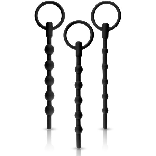 Nmc Knot-Knot 3in1 Silicone Urethral Beaded Sounding Set Black Cijene