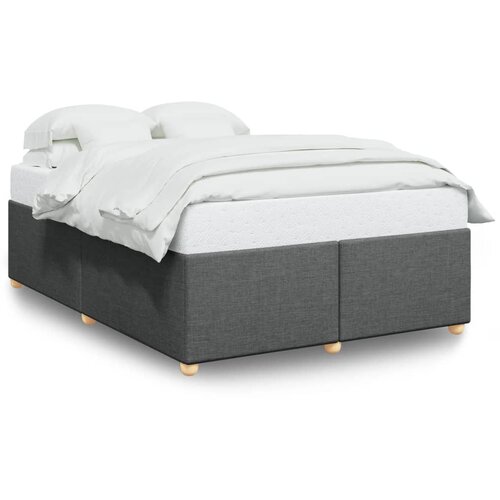 Maison Chic Posteljni okvir - Dvoposteljna postelja - Zakonska postelja brez vzmetnice temno siv 140x190 cm blago-J12900, (21772086) Cene
