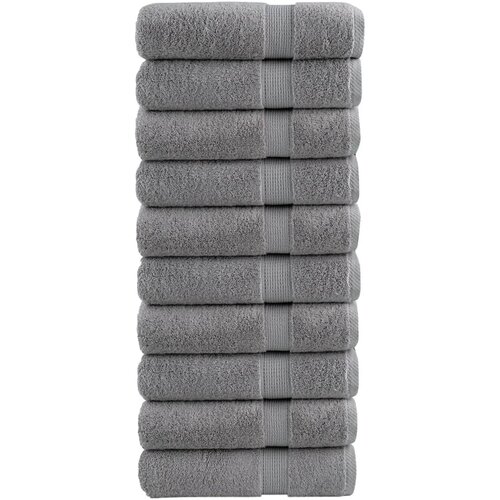 vidaXL Premium kopalne brisače SOLUND 10 kosa siva 100x150 cm 600 gsm, (21410112) Cene