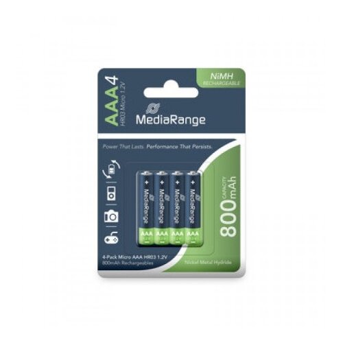 Verbatim Mediarange aaa 800mah aaa-hr3 (hr03) blister 4kom punjive nimh baterije ( 24594 ) Slike