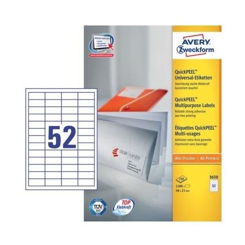 Avery Zweckform Univerzalne etikete 48 x 21 mm, 100/1 Slike