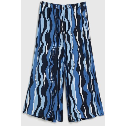Moodo Women&amp;#039;s trousers with pattern - navy blue Slike