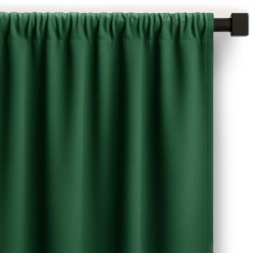 Restilo curtain CARLI color bottle green plain style classic tape type of material - textiles oxford 200x270 Cijene