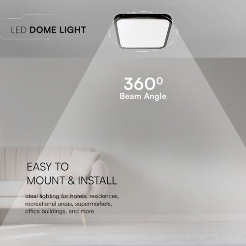  LED plafonsko svetlo za kupatilo LED/24W/230V IP44 6500K 29x29 cm crno Slike