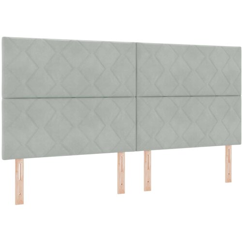  LED okvir za krevet s madracem Svjetlosiva 200 x 200 cm Bar&amp;scaron;un Slike