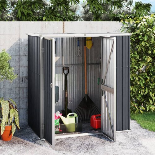 VidaXL Vrtno spremi&amp;scaron;te za alat antracit 161x89x161 cm pocinčani čelik Slike
